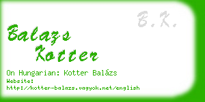 balazs kotter business card