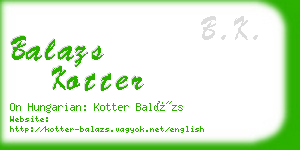 balazs kotter business card